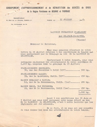 1946 parisienne beurre - parisienne, et