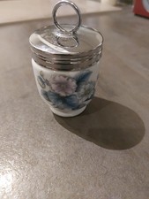 PETIT CUIT OEUF/ COQUETIER EN PORCELAINE ROYAL WORCESTER  DÉCOR FLORAL