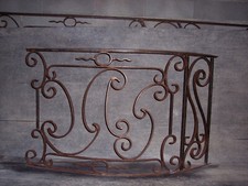 RAMPE D'ESCALIER FERRONNERIE  ARTISANALE EN 3 PARTIES (FORGERON)