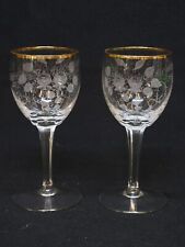2 Anciens Verres Verre Gravé