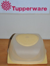 ? TUPPERWARE Boite à Fromage Cave Fromagère Carré 20 X 20 Cm Jaune TBE