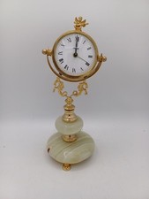 Horloge - Réveil Ritz dorée Sur Socle en Onyx – Mouvement Mécanique