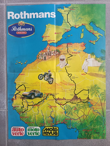Poster paris dakar rothmans - paris,