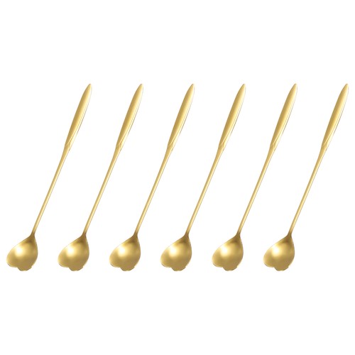 6pcs cuillères fleurs inox - 6pcs,