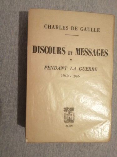 Livre discours messages - livre, "discours