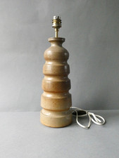 grand pied de lampe en grès, signé Jean-Luc Noël, Haincourt, H 35 cm