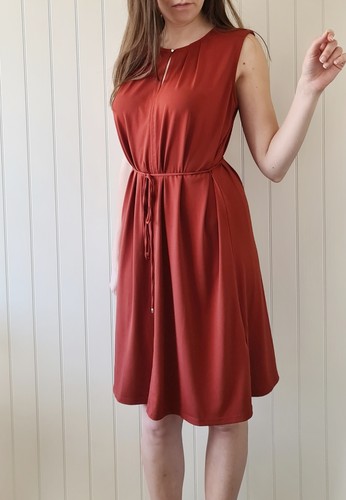 Robe droite rouille - , terracotta