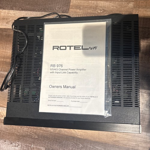 Rotel 976 channel power - rb-976, 6