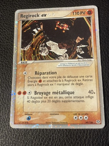 Carte pokémon regirock - carte, ex