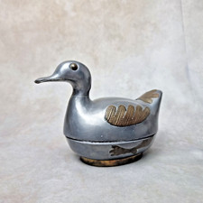 Canard décoratif boite en étain vintage