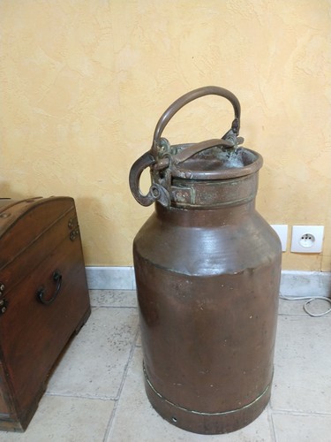 Pot lait cuivre etamé - a, en