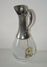 Ancienne carafe à vin blanc Etain 95% cristal verre CHANTECLER vintage France