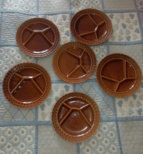 Assiettes marron fondue - assiettes,