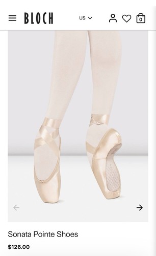 Bloch sonata pointe shoes - pointe, pink
