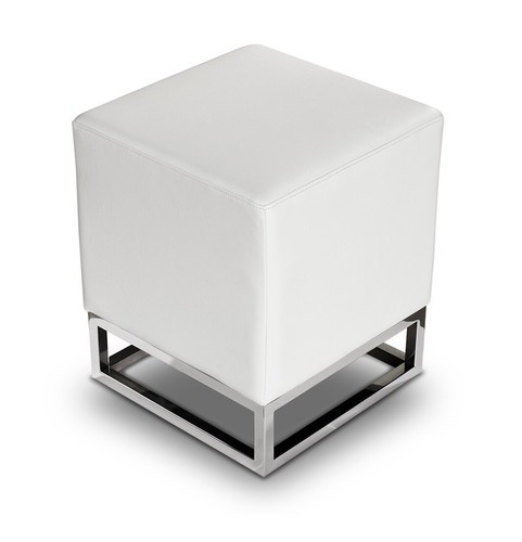 Pouf carré cuir - en,