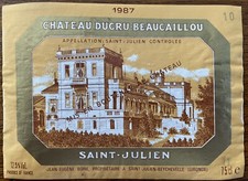 Étiquette Château Ducru Beaucaillou 1987 - 75 cl (2)