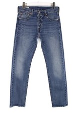 Levi's 501 Premium Big E Jeans Homme W29/L32 Whiskers Faded Blue Denim