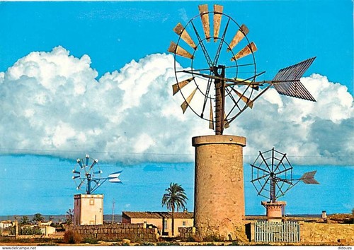 Carte postale moulin à vent - carte,