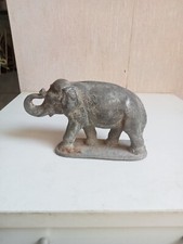 statuette ancienne elephant quiralu, hauteur 9 cm x 13 cm, en alu