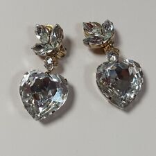 Agatha bijoux clips boucles d'oreilles Vintage coeurs années 80