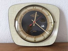 superbe horloge pendule formica LUTECIA   Des Années 50's/ 60's