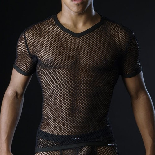 Shirt noir résille taille - t-shirt,