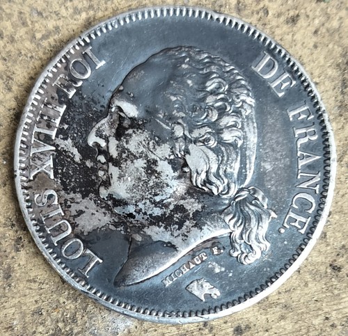 Francs louis xviii argent - xviii,