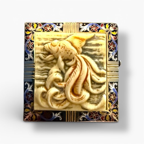 Broche art déco poisson - broche,