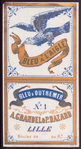 Chromo publicitaire bleu - publicitaire,