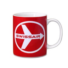 Airline - Swissair - Fly There By Swissair mug de café - rouge - LOGOSHIRT 
