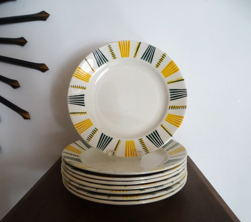 Assiettes plates vintage - assiettes,