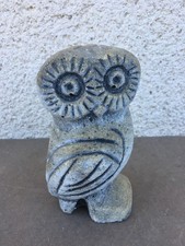 Ancienne chouette en pierre / Objet de vitrine / Déco / Bibelots