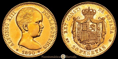 Alfonso xiii pesetas 6 43 - alfonso, 20