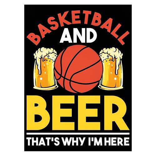 Affiche amusante basketball - affiche,