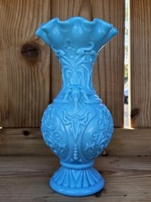 Vase En Opaline Bleue De La Verrerie De Portieux