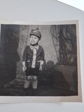 Superbe Enfant Au Casque A Pointe Ersatz Prussien Photo Feutre