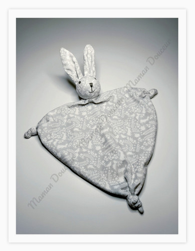 Doudou plat triangle lapin - doudou,