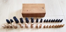 Jeu d'échec ancien en buis , fabrication artisanale
