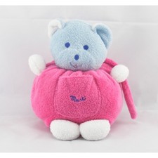 Doudou ours  boule rose fushia Musti de MUSTELA  - 2927