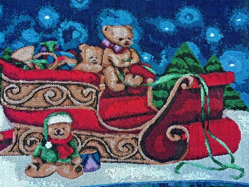 Vintage table runner christmas - vintage,