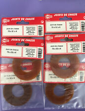 Lot de 5 Joints de Chasse,Mécanisme Type JACOB DELAFON,Caoutchouc Para,73 x 32x4
