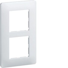 Hager WE406 Essensya - Plaque double 2 postes ESSENSYA verticale 57mm