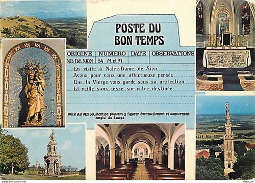 Carte postale vezelise - carte, 54
