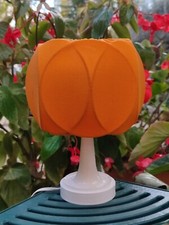 ANCIENNE PETITE LAMPE APPOINT VINTAGE SPACE ÂGE PLASTIQUE  TISSU ANNÉES 70