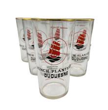 ? Lot de 6 verres Rhum DUQUESNE – Recette Punch Planteur – Vintage rétro bar