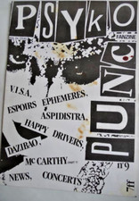 Fanzine Psyco Punc no 9  V.I.S.A+Dazibao+Aspidistra+Happy Drivers 1990?