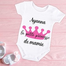 Body bébé ou tee-shirt personnalisable petite princesse