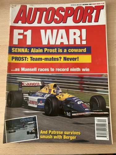 Autosport magazine 1992 - autosport, 1/10/1992