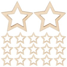 30 Pcs Etoiles En Bois Décor