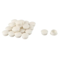 16mm dia plastique blanc rond - 16mm,